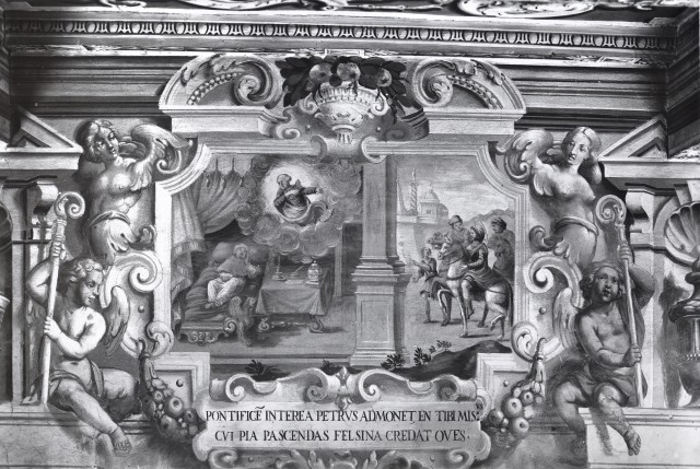 A. Villani e Figli — Baglioni Cesare (1525-1610). Sogno del Pontefice. Fabbriceria di S. Petronio (Bologna) — particolare